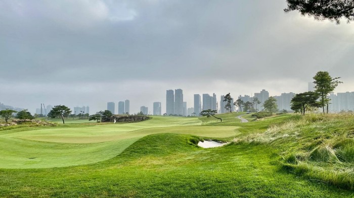chơi golf sau mưa bão