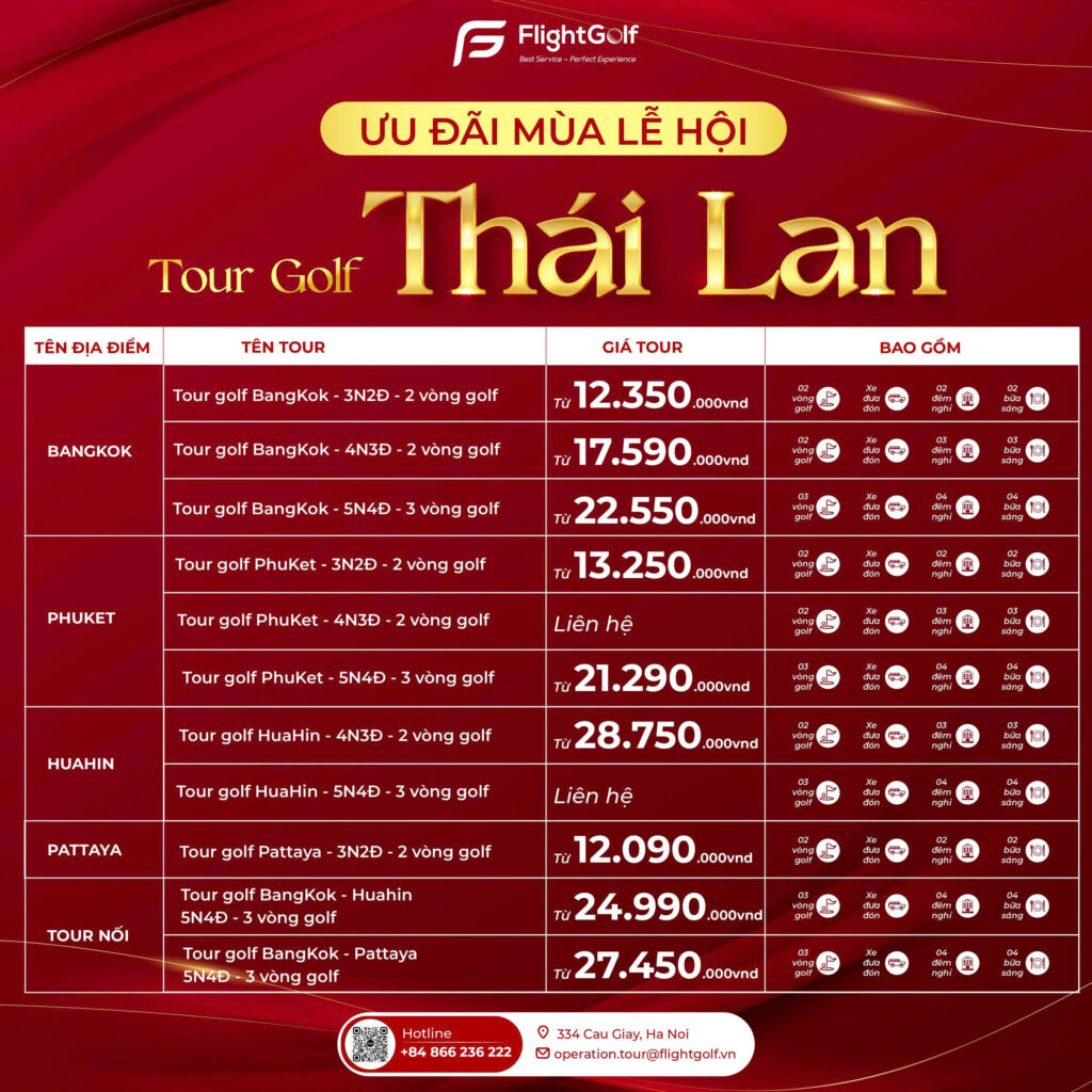 Tour Golf Thái Lan