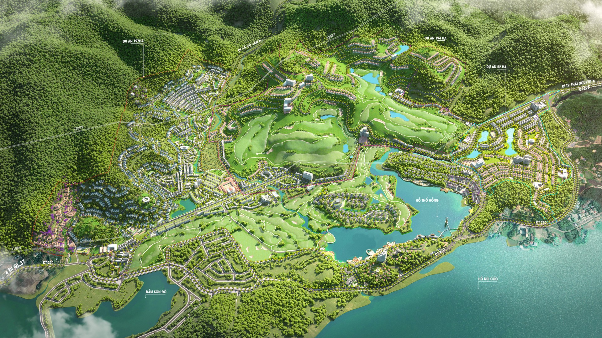 Toàn cảnh sân golf Tân Thái Toàn cảnh sân golf Tân Thái
