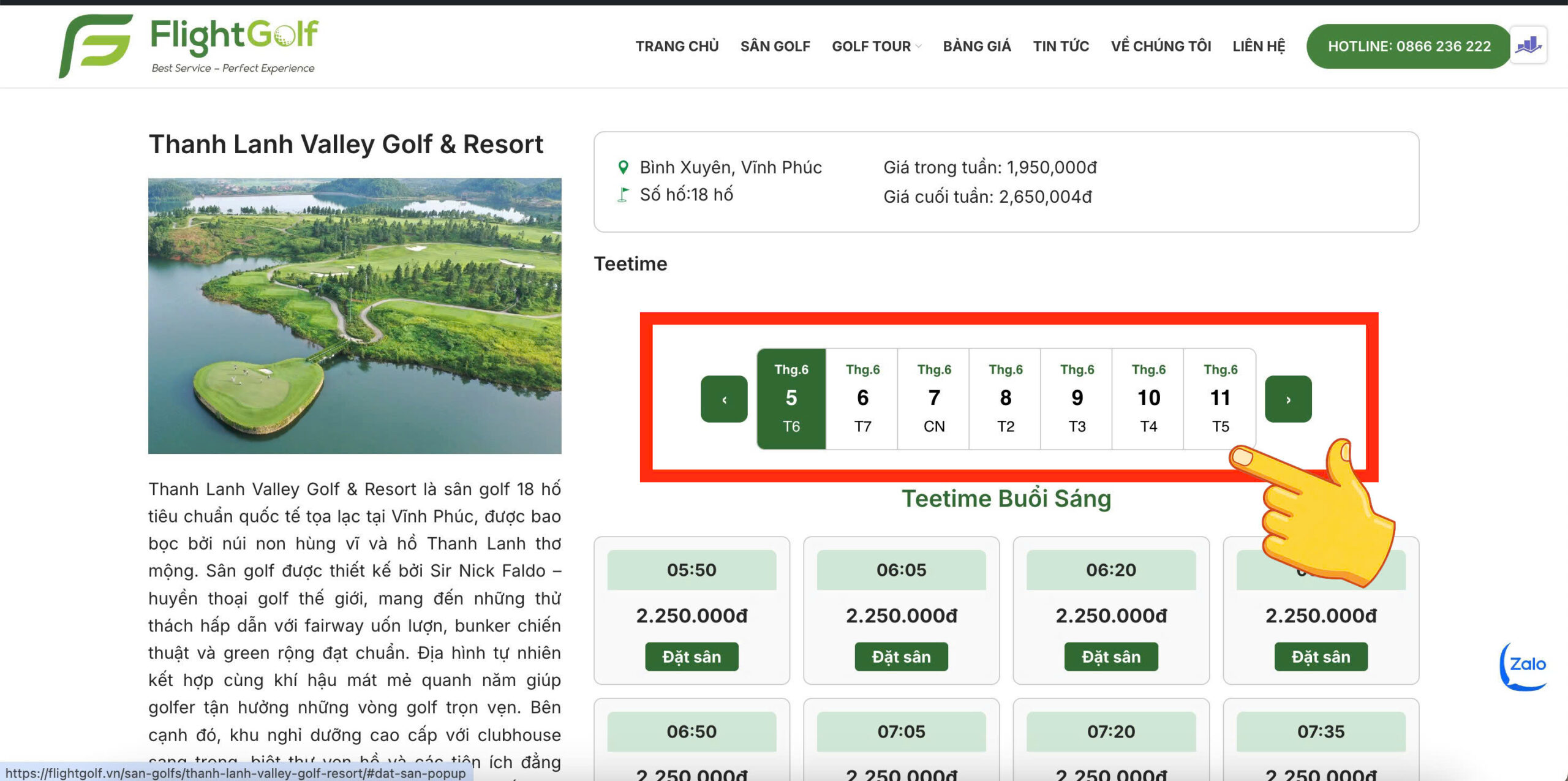 Booking online Golf: Cách đặt sân golf nhanh chóng, tiện lợi cùng FlightGolf